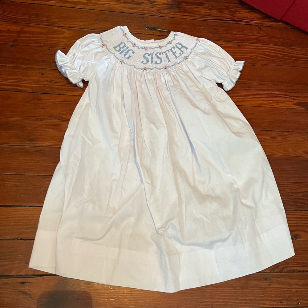 Smocked big sister dress